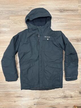 Columbia Youth Black Hooded Winter Jacket